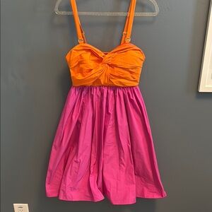 Kate Spade Orange and Pink Spaghetti Strap Sundress